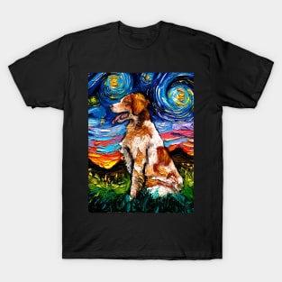 Brittany Spaniel Night T-Shirt